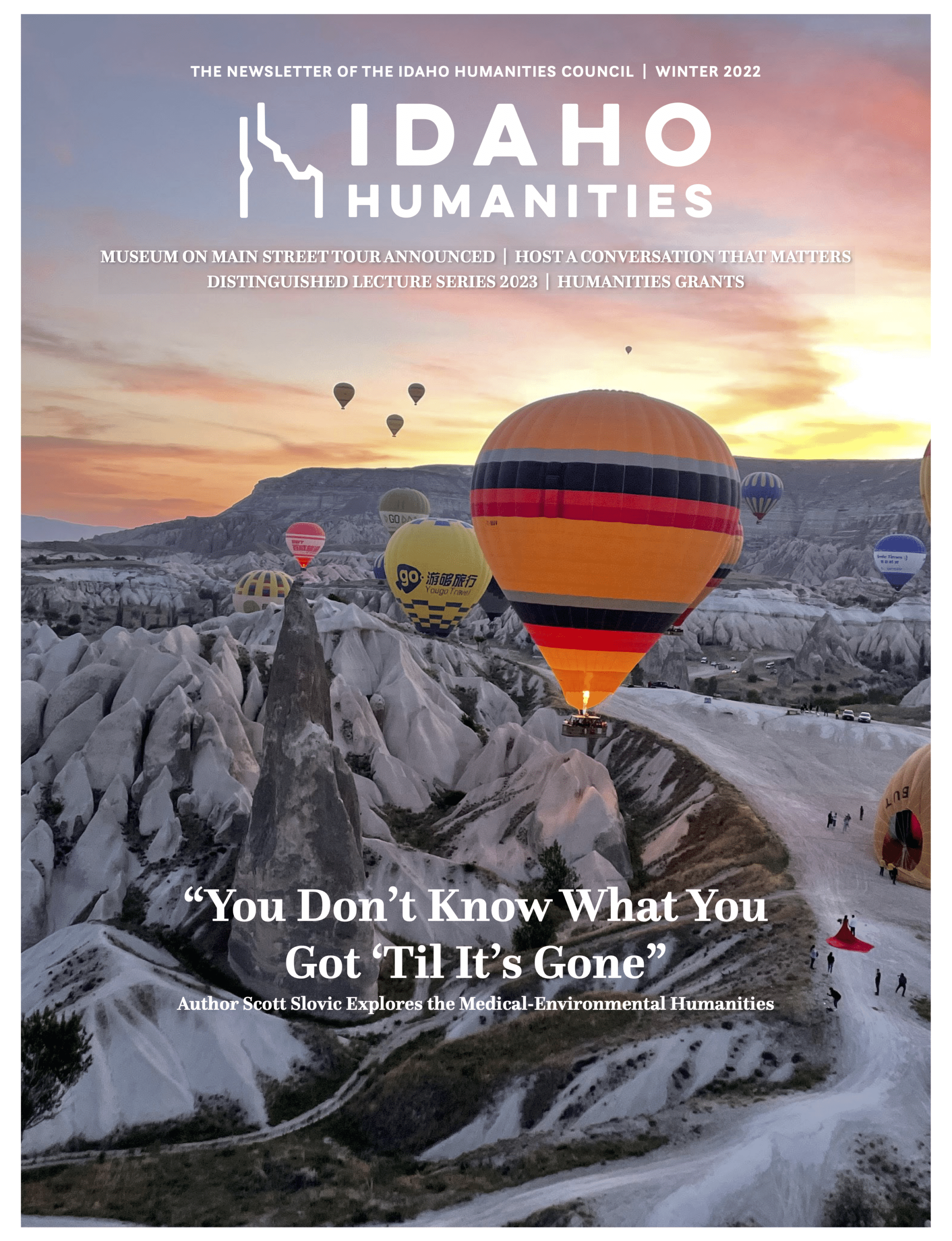 Cover photo of Idaho Humanities print newsletter Winter2022